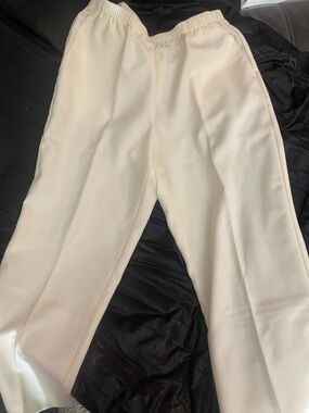 Alfred Dunner Cream Wide-Leg Pants